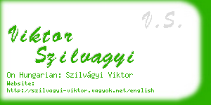 viktor szilvagyi business card